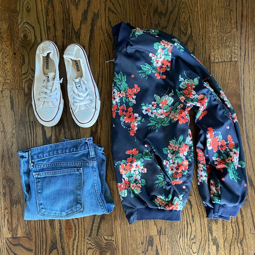 Floral Bomber Jacket